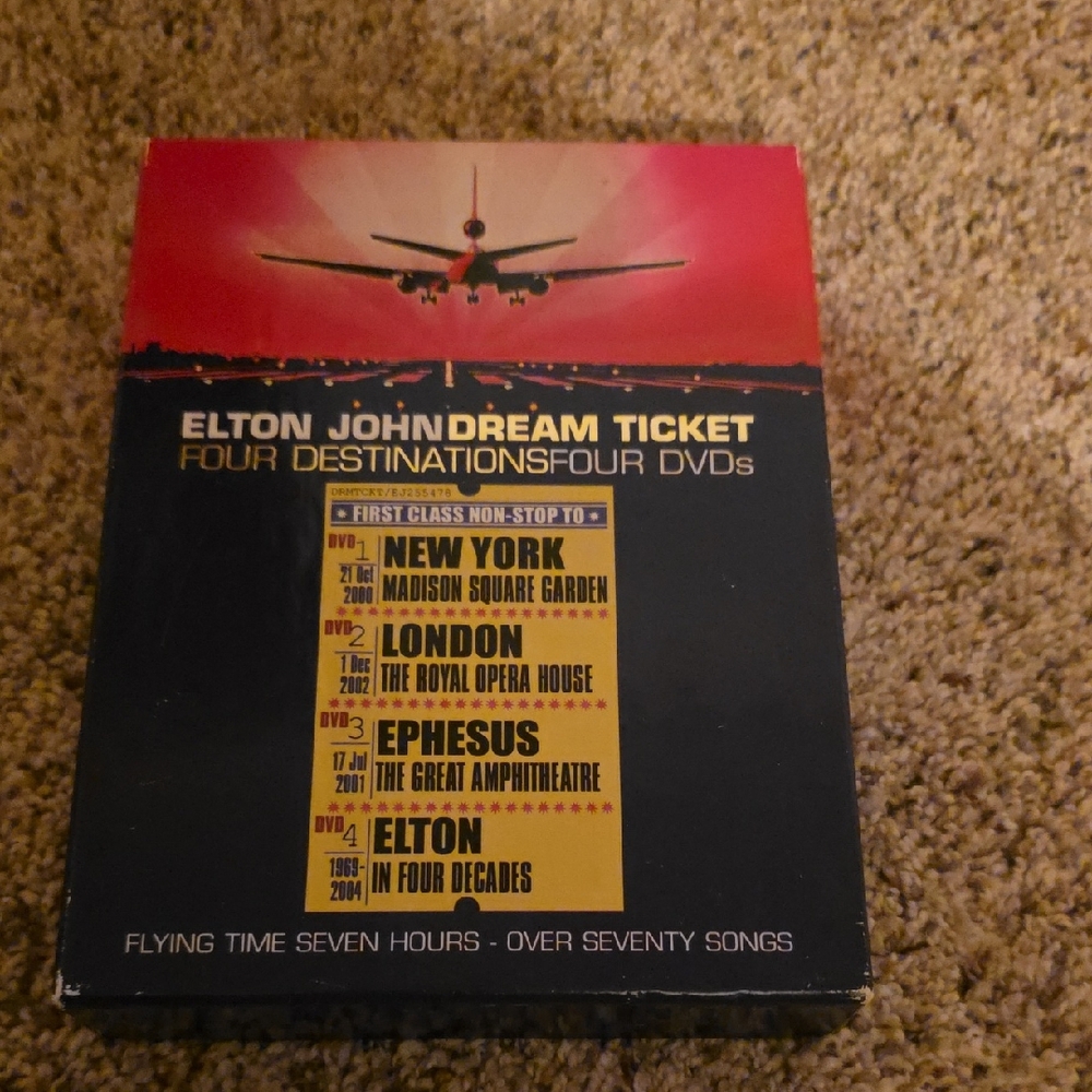 Elton John Dream Ticket DVD Set -bundle  Black and Red